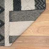 Whittington Black&White Wool Rug - Clearance - Ornate Home