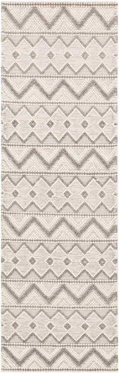 Whittington Gray&Cream Wool Rug - Clearance - Ornate Home
