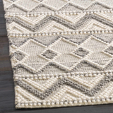 Whittington Gray&Cream Wool Rug - Clearance - Ornate Home