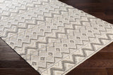 Whittington Gray&Cream Wool Rug - Clearance - Ornate Home