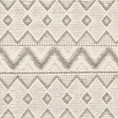 Whittington Gray&Cream Wool Rug - Clearance - Ornate Home