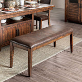 Wichita Distressed Dark Oak Bench - Ornate Home