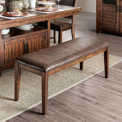 Wichita Distressed Dark Oak Bench - Ornate Home