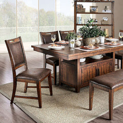 Wichita Distressed Dark Oak Dining Table - Ornate Home