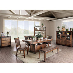 Wichita Distressed Dark Oak Dining Table - Ornate Home