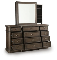 Wickenger Dark Brown Dresser and Mirror - Ornate Home