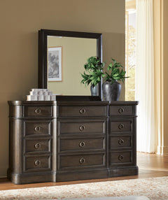 Wickenger Dark Brown Dresser and Mirror - Ornate Home