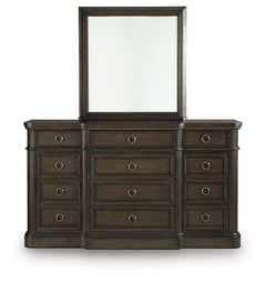 Wickenger Dark Brown Dresser and Mirror - Ornate Home