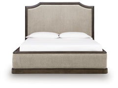 Wickenger Dark Brown King Upholstered Panel Bed - Ornate Home