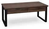 Wickman Falls Dark Brown Coffee Table - Ornate Home