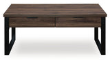 Wickman Falls Dark Brown Coffee Table - Ornate Home