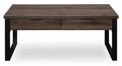 Wickman Falls Dark Brown Coffee Table - Ornate Home