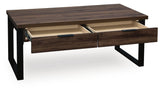 Wickman Falls Dark Brown Coffee Table - Ornate Home