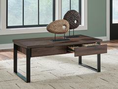 Wickman Falls Dark Brown Coffee Table - Ornate Home
