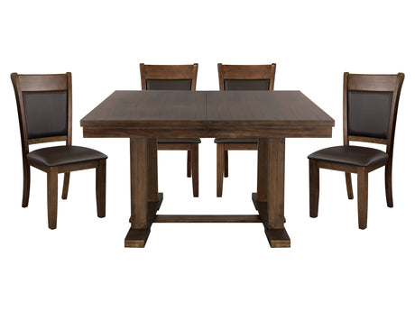 Wieland Brown 5-piece Dinig Table Set - Ornate Home