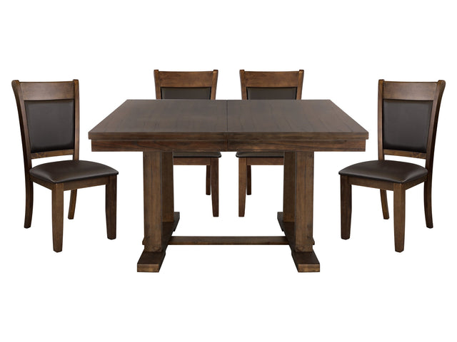 Wieland Brown 5-piece Dinig Table Set - Ornate Home