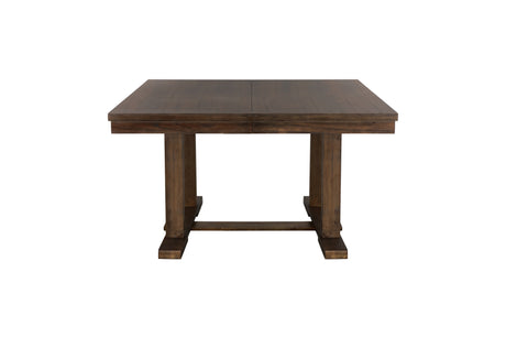 Wieland Light Rustic Brown/Brown 6-Piece Dining Table Set - Ornate Home