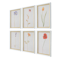 Wild Flourish Multicolor Framed Floral Prints (Set of 6) - Ornate Home
