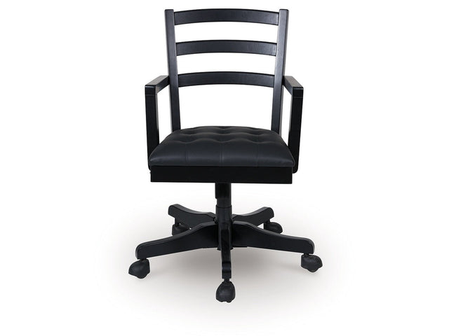 Wildenauer Black Home Office Swivel Desk Chair (Online Special Price) - Ornate Home