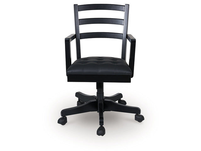 Wildenauer Black Home Office Swivel Desk Chair - Ornate Home