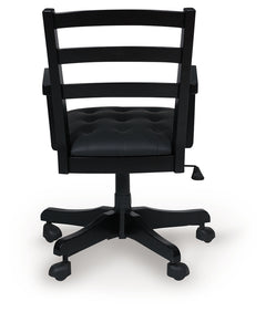 Wildenauer Black Home Office Swivel Desk Chair - Ornate Home