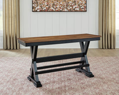 Wildenauer Brown/Black 48" Counter Height Bench - Ornate Home