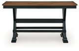 Wildenauer Brown/Black 48" Counter Height Bench - Ornate Home