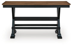 Wildenauer Brown/Black 48" Counter Height Bench - Ornate Home