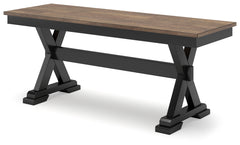 Wildenauer Brown & Black 50" Dining Room Bench - Ornate Home