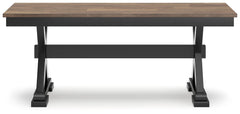 Wildenauer Brown & Black 50" Dining Room Bench - Ornate Home