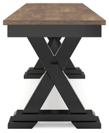 Wildenauer Brown & Black 50" Dining Room Bench - Ornate Home