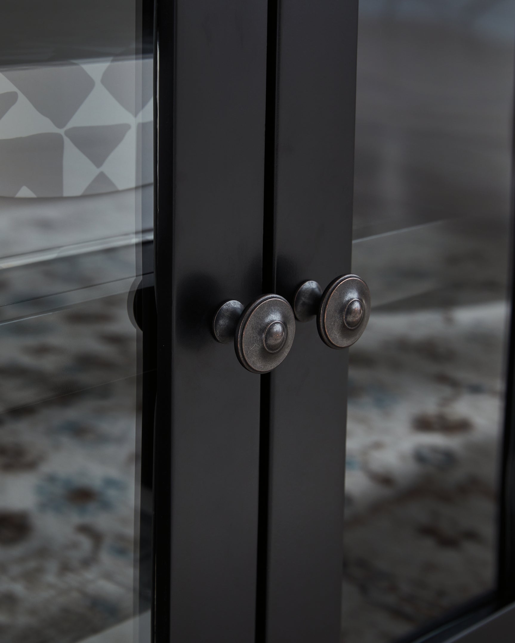 Wildenauer Brown/Black 76" TV Stand with Electric Fireplace (realistic-looking log) - Ornate Home