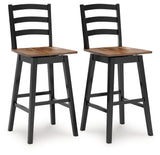 Wildenauer Brown/Black Bar Table and 2 Barstools (Online Special Price) - Ornate Home