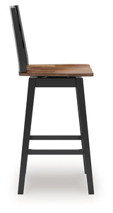 Wildenauer Brown/Black Bar Table and 2 Barstools (Online Special Price) - Ornate Home