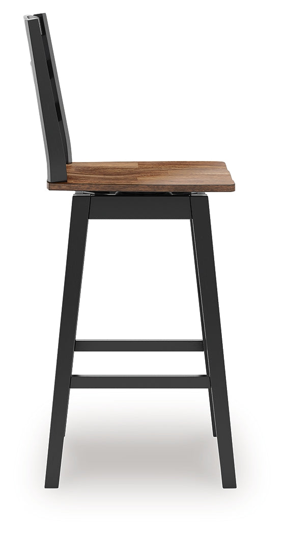 Wildenauer Brown/Black Bar Table and 2 Barstools (Online Special Price) - Ornate Home