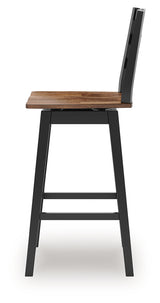 Wildenauer Brown/Black Bar Table and 2 Barstools (Online Special Price) - Ornate Home