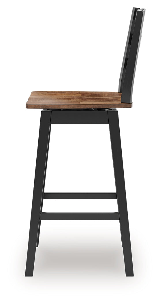 Wildenauer Brown/Black Bar Table and 2 Barstools (Online Special Price) - Ornate Home