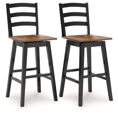 Wildenauer Brown/Black Bar Table and 2 Barstools - Ornate Home