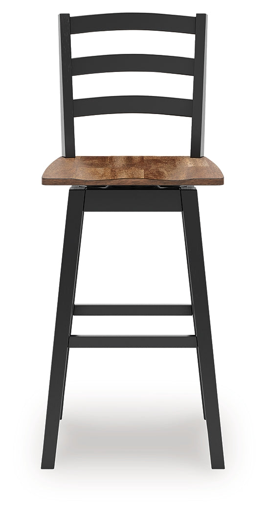 Wildenauer Brown/Black Bar Table and 2 Barstools - Ornate Home