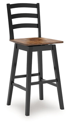 Wildenauer Brown/Black Bar Table and 2 Barstools - Ornate Home
