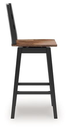 Wildenauer Brown/Black Bar Table and 2 Barstools - Ornate Home