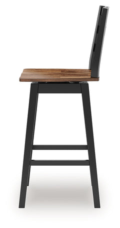 Wildenauer Brown/Black Bar Table and 2 Barstools - Ornate Home