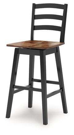 Wildenauer Brown/Black Bar Table and 2 Barstools - Ornate Home