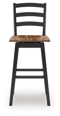 Wildenauer Brown/Black Bar Table and 4 Barstools - Ornate Home