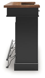 Wildenauer Brown/Black Bar Table and 4 Barstools - Ornate Home