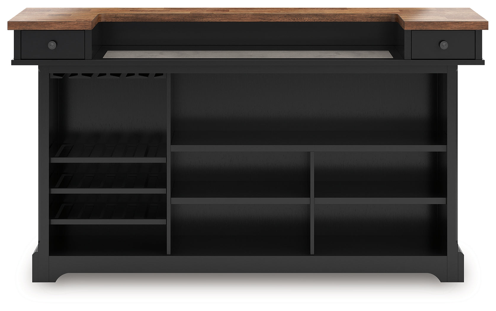 Wildenauer Brown/Black Bar Table and 4 Barstools - Ornate Home