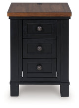 Wildenauer Brown/Black Chair Side End Table (Online Special Price) - Ornate Home
