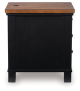 Wildenauer Brown/Black Chair Side End Table (Online Special Price) - Ornate Home