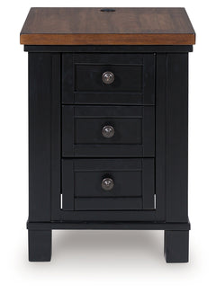 Wildenauer Brown/Black Chair Side End Table - Ornate Home