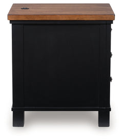 Wildenauer Brown/Black Chair Side End Table - Ornate Home
